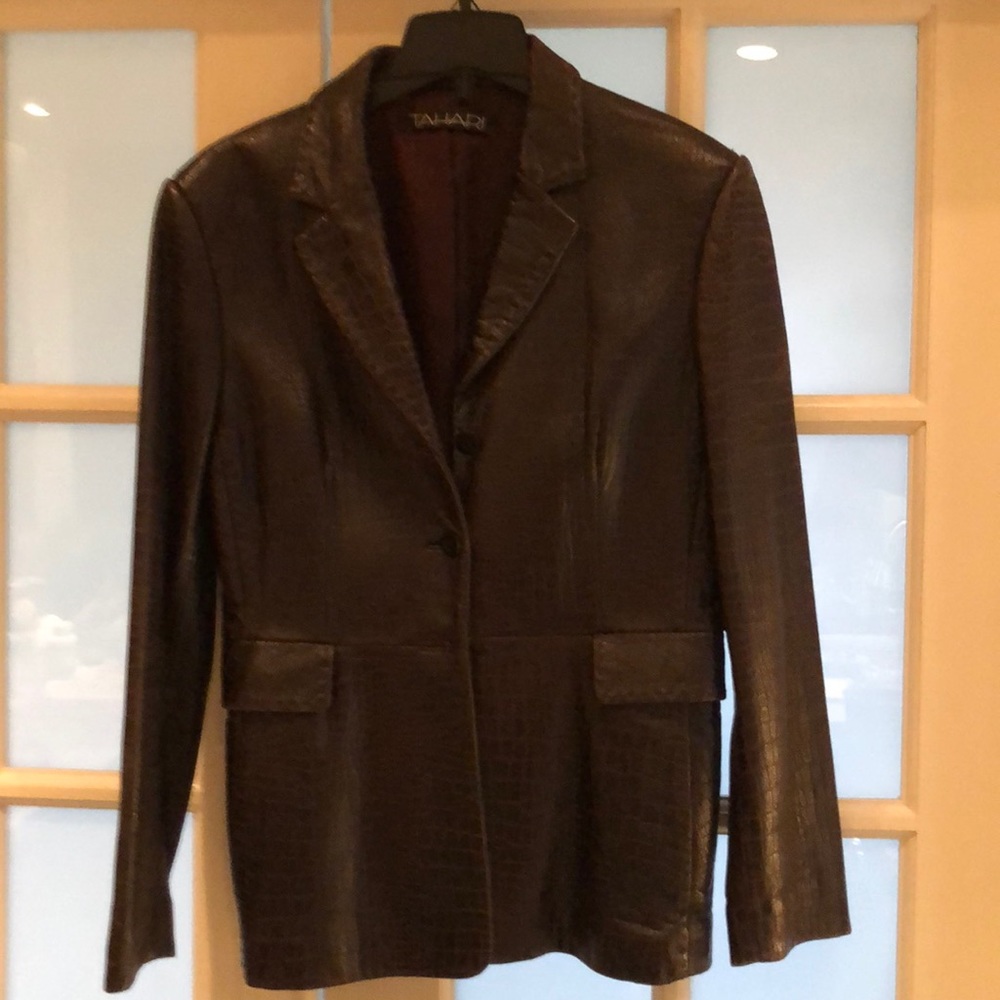 Leather blazer
